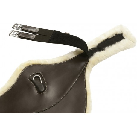 CINCHA BARRIGUERA CON BORREGUILLO NATURAL DESMONTABLE