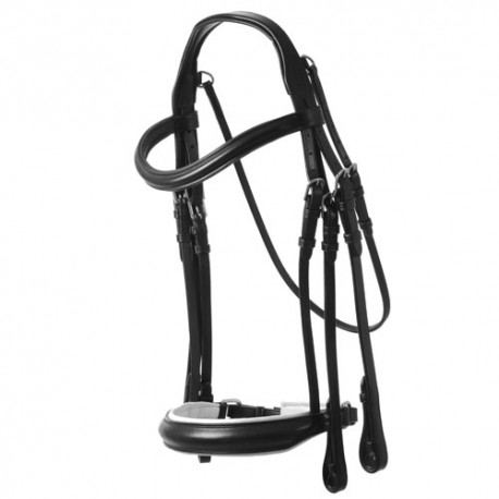 CABEZADA INGLESA DOBLE RIENDA LEXHIS GREEN HELGA