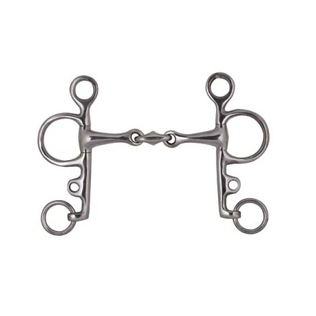 BOCADO PELHAM PARTIDO 3 PIEZAS (INOX)