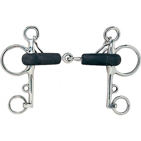 BOCADO PELHAM PARTIDO GOMA (INOX)