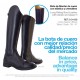 BOTA CUERO ELASTICO Y CREMALLERA