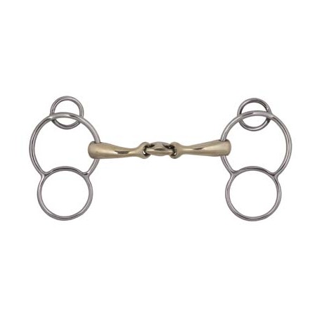 BOCADO PESSOA EMBOCADURA COBRE 3 ANILLAS (INOX)